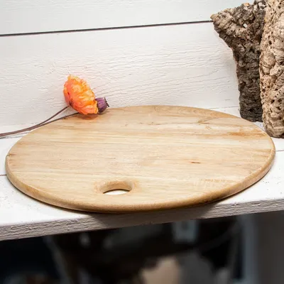 Produktbild von Holzbrett Schneidbrett, Pizzabrett | Holz, Braun | H 2,5 x B 50,0 cm
