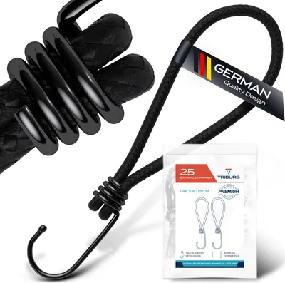 Produktbild von TRIBURG Expander-Haken 15 cm I Expanderseil mit Haken I Spanngummi I Befestigungssystem
