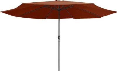 Zdjęcie produktu dla vidaXL Parasol z metalowym drążkiem 390 cm terakota