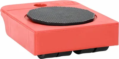 Imagen del producto de vidaXL: 8 ruedas para muebles con elevadores, color rojo, 9,8 x 7,5 x 3 cm, capacidad de 150 kg