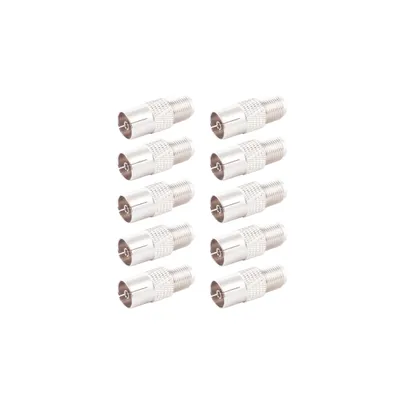 Produktbild von Koaxial-Adapter IEC-Buchse auf F-Buchse, 10 Stück