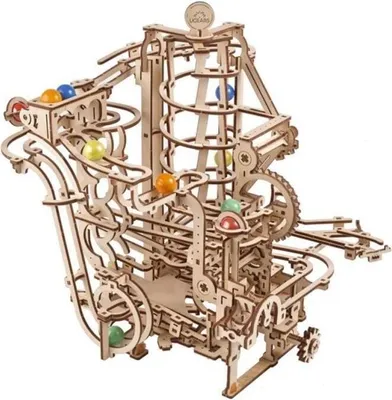 Produktbild von Ugears Mechanisches Modell Aus Holz Mit Spiralaufzug Für Kugelbahn Golden Golden One Size