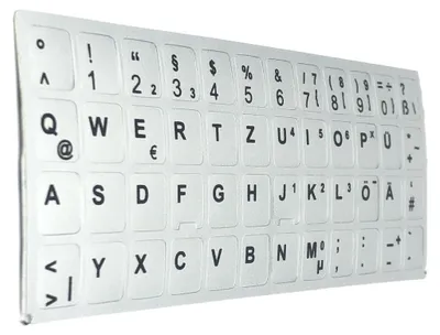 Immagine prodotto di Adesivo per tastiera TEDESCO - Argento MATT 48 tasti 1,1 cm x 1,3 cm Adesivo per tastiera autoadesivo compatibile per Notebook HP EliteBook
