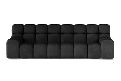 Produktbild von DOMO-HOME Ecksofa mit modernem Design CAMPILE – Hohe Funktionalität 297x180cm | Komfortable Sitzfläche | Langlebige Materialien | Einfache Montage | Komfort und Still | Farbe schwarz | Rechts