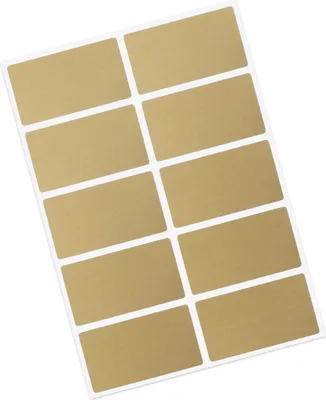 Obrázek produktu pro Stírací samolepky, obdélníkové, 42 x 23 mm, zlaté, 10 kusů
