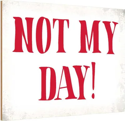 Produktbild von vianmo Holzschild 20x30 cm Not my Day nicht mein Tag Dekoration