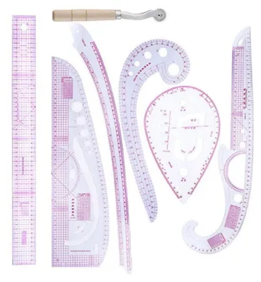7-teiliges Näh-Lineal-Set, Kurvenlineale, metrisch, für DIY-Kleidung