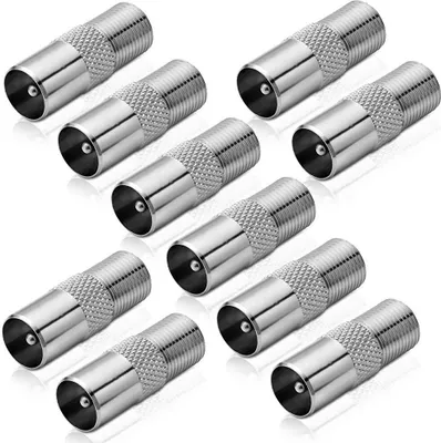 Produktbild von Adapter F-Buchse / IEC-Koax-Stecker (10 Stück)