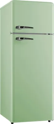 Produktbild von SCHOEPF Retro Kühl- Gefrierkombination / RKG218SG / Grün / 211 L / Retro Kühlschrank mit Gefrierfach / mint-grün