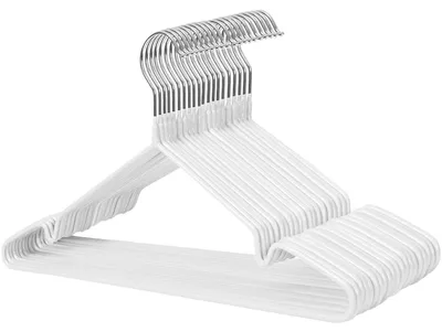 Kleiderbügel aus Metall, 20 Stück, Antirutsch, PVC-beschichtet