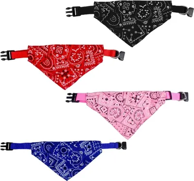 Produktbild von Stück Hundehalstücher, verstellbares Hundehalstuch, Haustierhalsband, Dreieckstuch für Welpen, kleine Hunde und Katzen