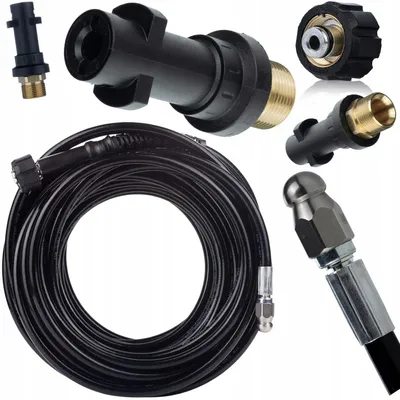 Obrázek produktu pro Rosfix Hadice na čištění kanalizace se závitem M22 30M + adaptér M22 na bajonet pro tlakové myčky řady HDS pro řadu K (K2, K3, K4, K5, K6 K7)