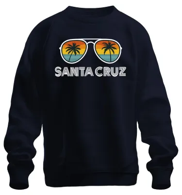 Obrázek produktu pro Santa Cruz Sunglasses Palm Retro Beach California Holiday Uni mikina, Navy, M