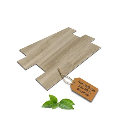 Produktbild von Klick Hart Vinylboden, Wasserfest, Bodenbeläge, 4mm SPC + 1mm Unterlage, Box 2,25 m² Antwerp Ash