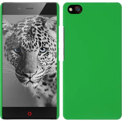 Produktbild von PhoneNatic Case kompatibel mit ZTE Nubia Z9 Max - Hülle grün gummiert Hard-case + 2 Schutzfolien