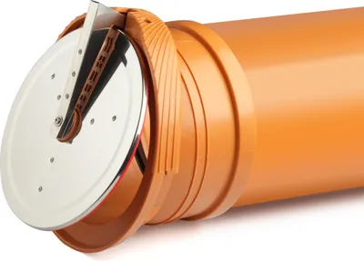 Zdjęcie produktu dla airfit Rohrendklappe DN 315, orangefür erdverlegte Rohre