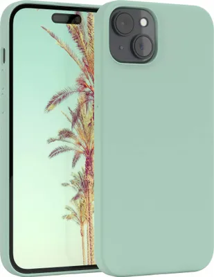 Produktbild von EAZY CASE Silikonhülle für Apple iPhone 15 Plus Silikon Backcover Schutz in Grün