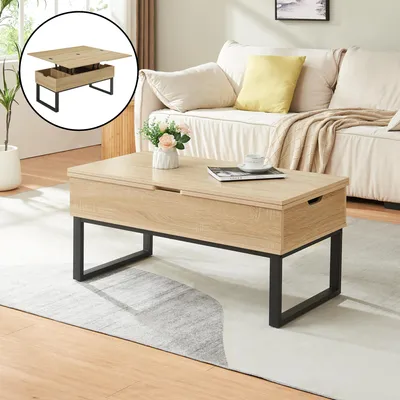 A modern living room with a coffee table in front of a sofa.