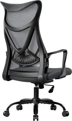 Obrázek produktu pro Kancelářská židle, ergonomická židle k psacímu stolu, otočná židle, polstrované sedadlo, prodyšná síťovina, nosnost do 150 kg, šedá barva