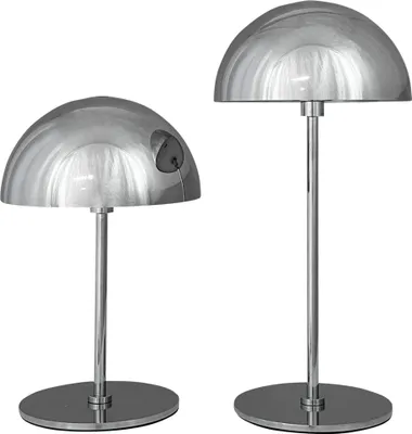 Produktbild von Tischlampe, Kabellos Dimmbar Tischleuchte, Led Tischleuchte Metall, Leselampe, USB Wiederaufladbare, ALONG 2er-Set Chrome
