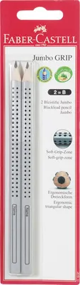 Produktbild von FABER-CASTELL Bleistift Jumbo GRIP Härtegrad: B 2er Blisterkarte