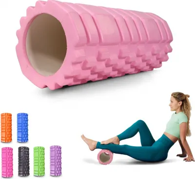 Image de Mobiclinic Fitness, Rouleau de fascia, FitRoller, mousse et EVA, 14x33 cm, Pilates, Yoga, Pour tout le corps, Rouleau de massage, 3 niveaux d'intensité