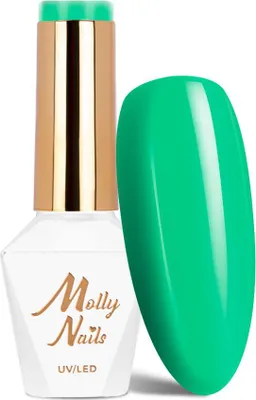 Obrázok produktu pre Molly Nails Green Party Crystal Grass HEMA/Di-HEMA-freier Hybrid-Nagellack, 8 g, č. 84