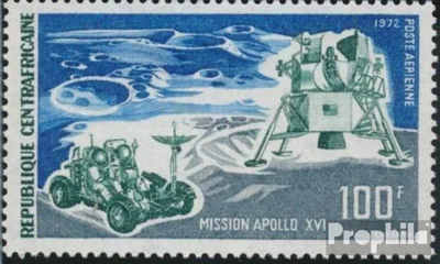 Produktbild von Briefmarken Zentralafrikanische Republik 1972 Mi 295 (kompl.Ausg.) postfrisch Mondlandung Apollo 16