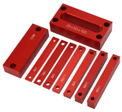 Einrichtblöcke metrisch 9-teilig Aluminium Höhenmessblöcke
