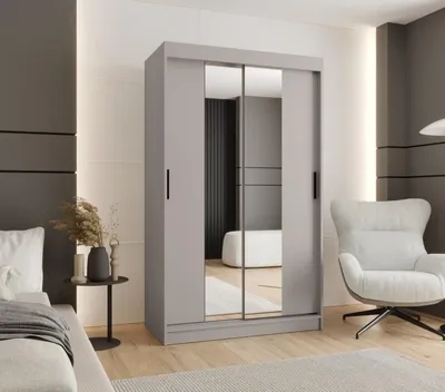 Obrázok produktu pre Šatníková skriňa 120 cm CASANDRA so zrkadlom - kašmír