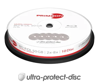 Produktbild von BD-R DL 50GB/2-8x, Ultra Speed, Cakebox (10 Disc) ultra-protect-disc Surface