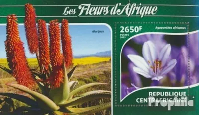 Produktbild von Briefmarken Zentralafrikanische Republik 2015 Mi Block 1286 (kompl. Ausgabe) postfrisch Blumen