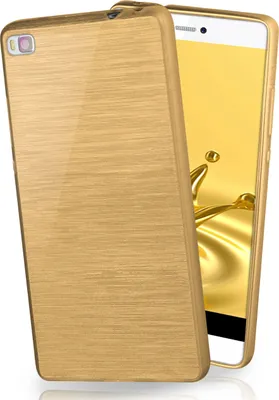 Produktbild von moex® Brushed Case kompatibel mit Huawei P8 - Hülle aus Silikon, Gold