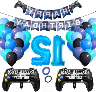 Produktbild von Geburtstagsdeko Ballons 12 Jahre Jungensparty Zubehör