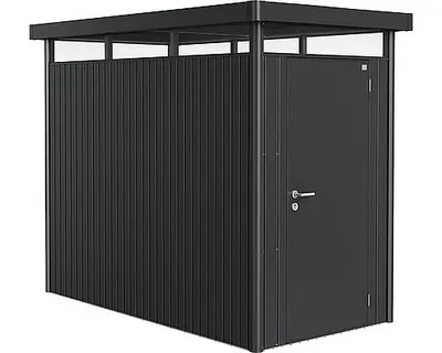 Obrázok produktu pre Plechový záhradný domček Biohort HighLine HS 134x254 cm tmavosivý metalický