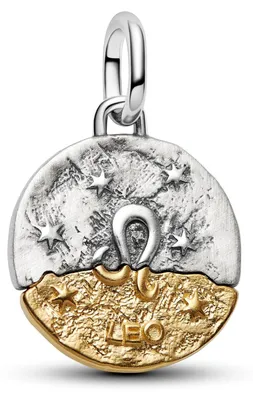 Produktbild von PANDORA Medaillon-Charm Anhänger Zweifarbig Sternzeichen Löwe 764994C01