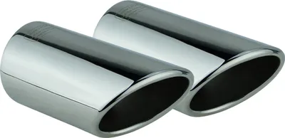 Produktbild von 2 Auspuffblenden für VW Edelstahl Poliert Endrohr Blende Chrom Golf 7 VII Variant Kombi BA5 VW Touran 2 II 5T1