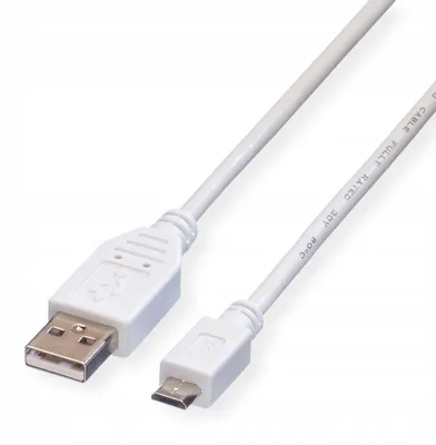 Produktbild von VALUE USB 2.0 Kabel A auf Micro B Weiß 1,8m