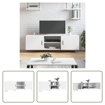 Immagine prodotto di The Living Store Mobile TV bianco 150x30x50 cm Materiale legno