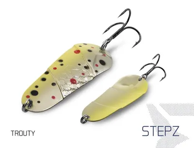 Immagine prodotto di DELPHIN STEPZ StripSCALE Spoon, esca a cucchiaio per pesci predatori, TROUTY, 101004132