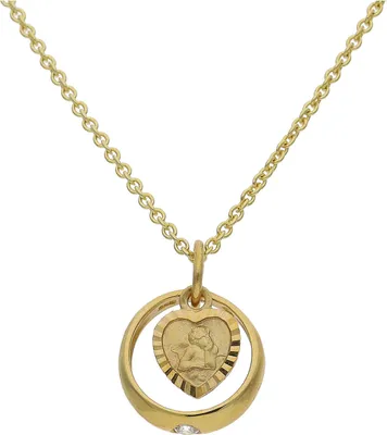 Produktbild von JuwelmaLux Anhänger 333 Gold Taufring mit Schutzengel mit Zirkonia JL14-02-0012