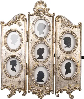 Produktbild von Clayre & Eef Bilderrahmen 19x2x23 cm Silberfarbig Kunststoff