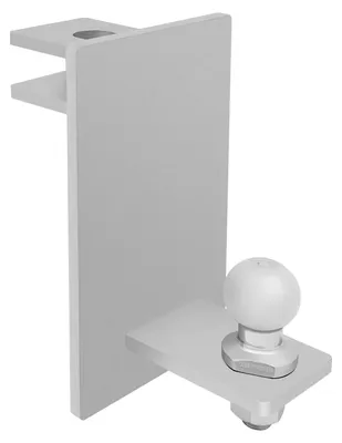 Immagine prodotto di Gancio di traino a sfera - Supporto per gancio di traino - Sfera di traino per auto, roulotte e camion - Attacco per timone - Argento