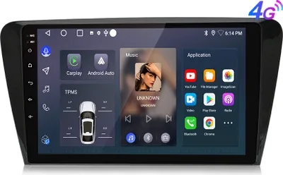 Produktbild von 10'' Navigation 8kern Autoradio GPS Android13 DAB+ BT 6+128G carplay für skoda Octavia 2013-2018 mirror wifi SWC 4G