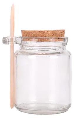 Glas mit Holzdeckel und Löffel, 250 ml, luftdicht