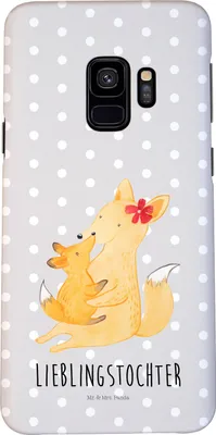 Produktbild von Mr. & Mrs. Panda Samsung Galaxy S9 Handyhülle Fuchs Mama - Grau Pastell - Geschenk, Schoß, Tochter, Hülle, Mutter, Muttertag, Cover, Handy Schutzhülle, Smartphone