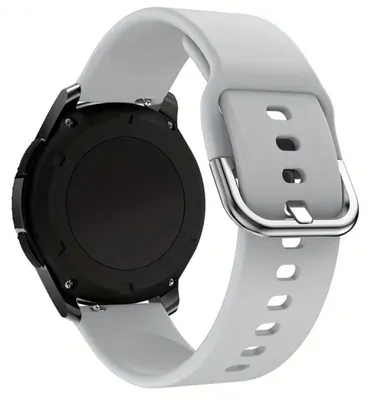 Immagine prodotto di Bracciale da 20 mm, compatibile con smartwatch Samsung, Xiaomi, Huawei, Amazfit, Garmin, con chiusura in metallo, colore grigio