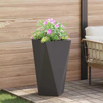 Immagine prodotto di Maison Exclusive - Vaso da fiori nero 40 x 40 x 75 cm in acciaio