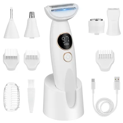 Imagen del producto de Afeitadora para mujeres 4 en 1, para uso húmedo y seco. Uso húmedo y seco