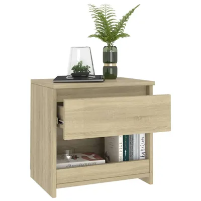 Produktbild von Möbel Nachttisch Elegantes Design - Beistelltisch - Nachtschrank - Sonoma-Eiche 40x30x39 cm Holzwerkstoff Top4819161